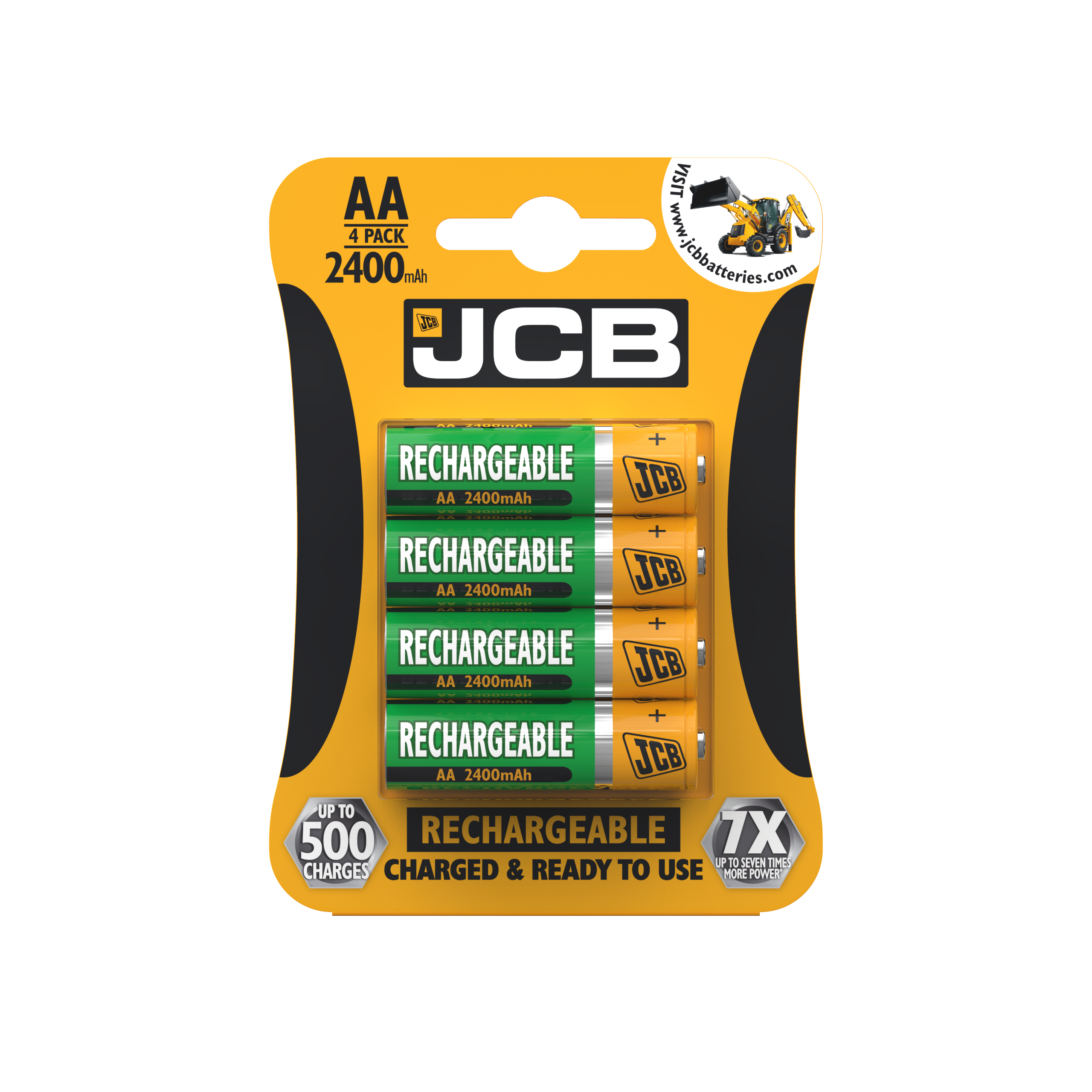 JCB AA 2400mAh Rechargeable, Pack of 4